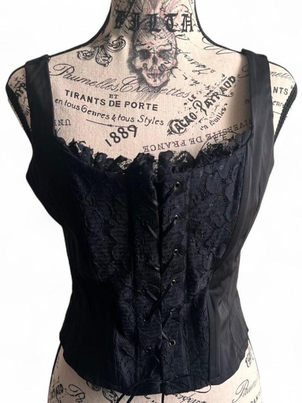Lace Detail Bustier Top
